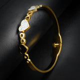 Golden Heart Bangle