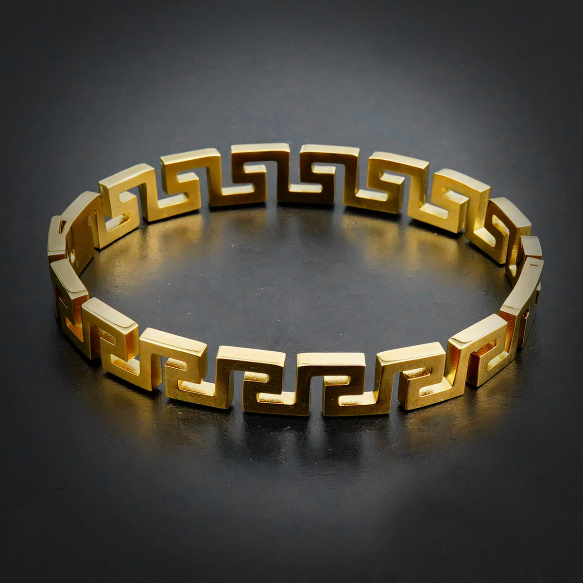 Golden Greek Key Bangle