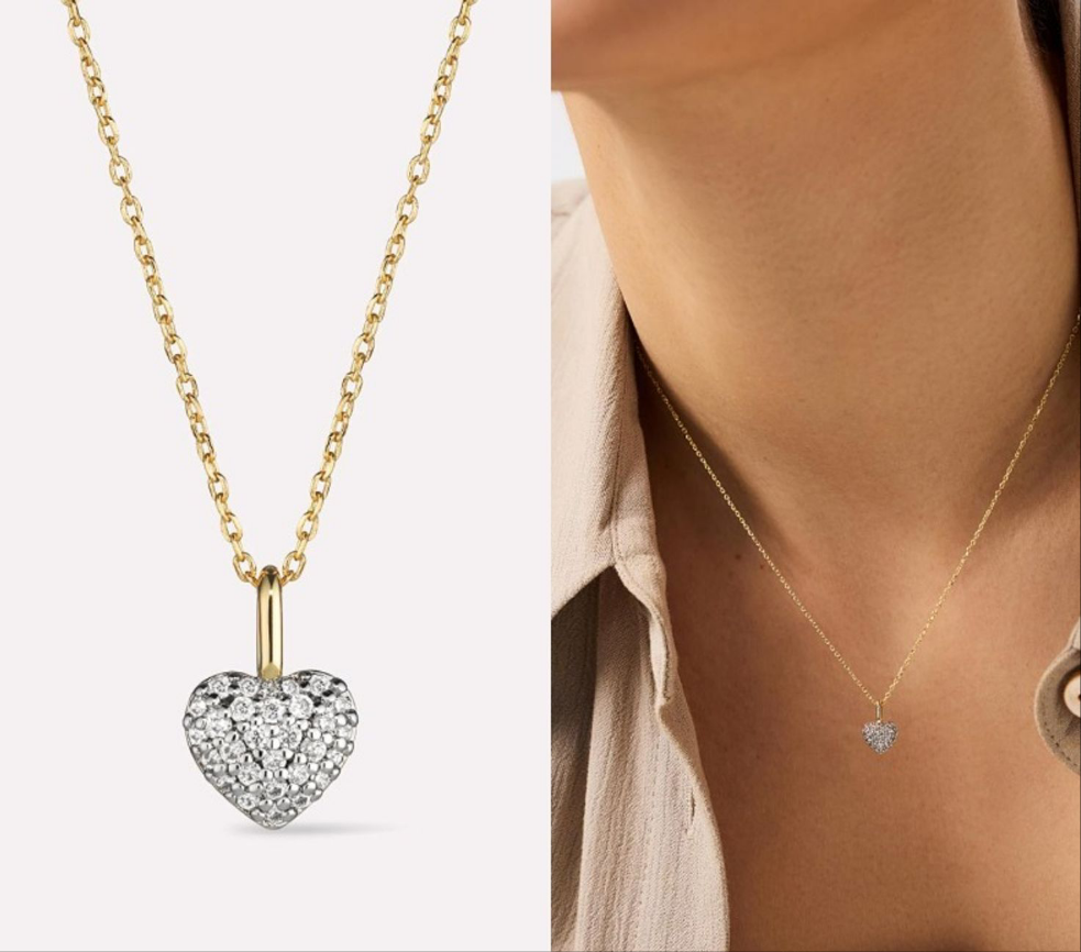 Asterian Diamond Heart Necklace