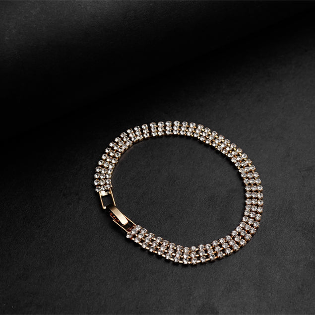 Golden Rhinestone Bracelet