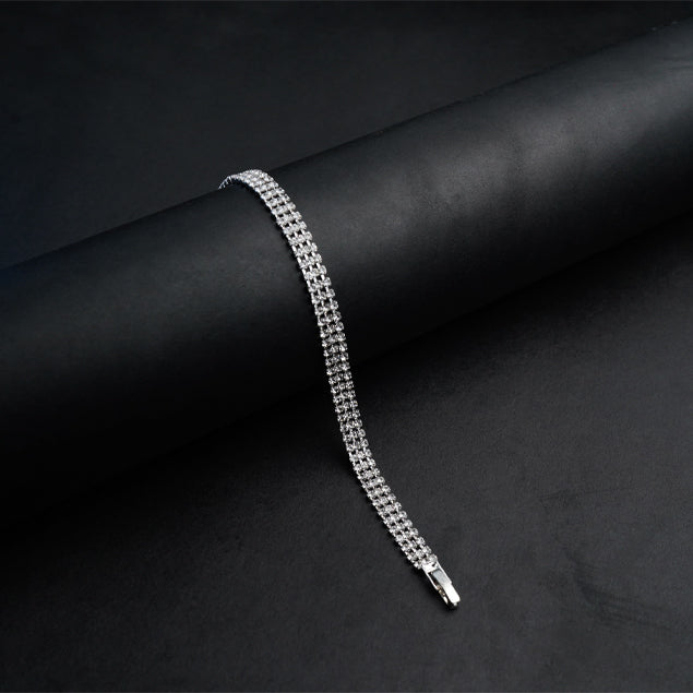Silver Rhinestone Bracelet