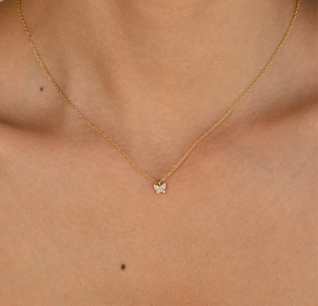 Tiny Butterfly Necklace